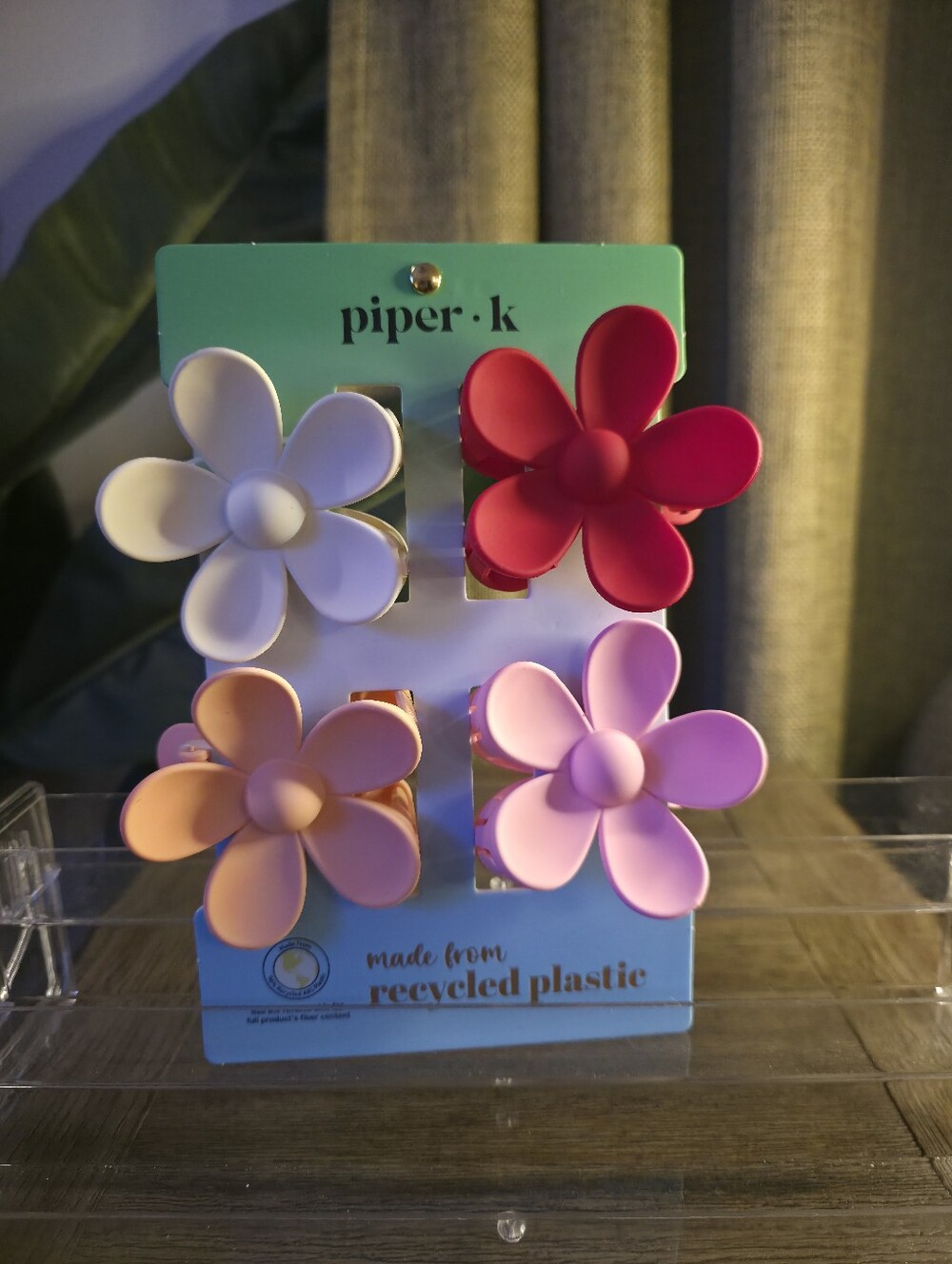 Piper Floral Snap Hair Clips — Red, Pink, Peach, White